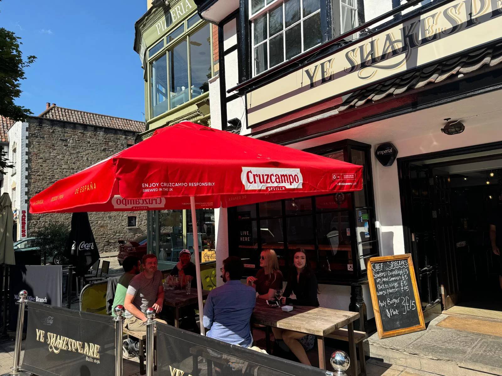 Pub exterior sunny day